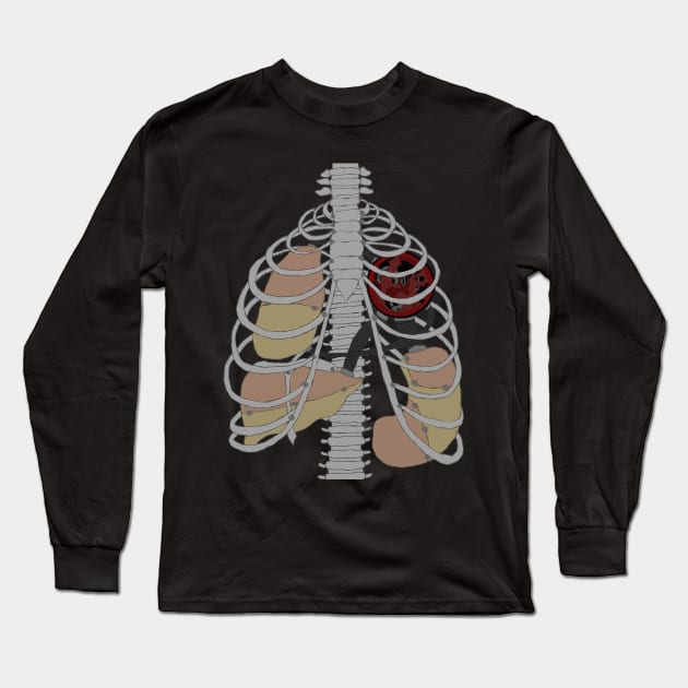 Mechanical Ribcage Long Sleeve T-Shirt by emmarobson98